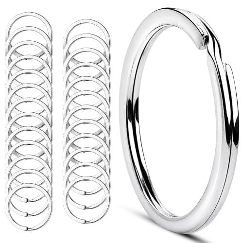 Image of Crest Heavy Duty 316L Stainless Steel Split Key Rings, 1.18 inch 30mm, 25 Pcs