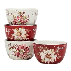 Certified International Winters Joy 16 Piece Dinnerware Set Service for 4 Multicolor