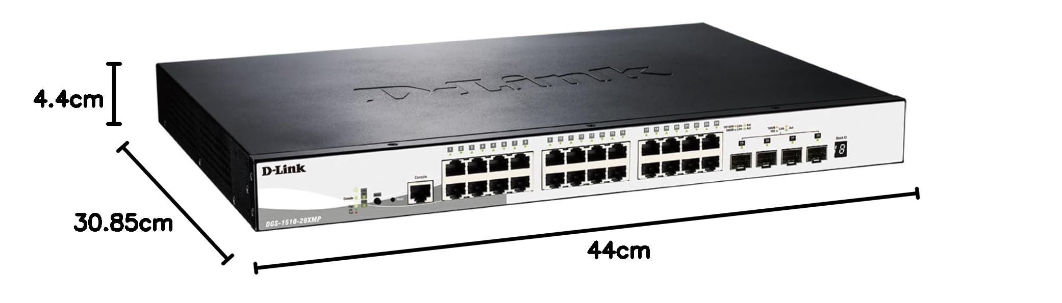 D-Link DGS-1510-28XMP Switch Smart Manageable 28 Ports Gigabit 10/100/1000mbps avec POE+- Idéal pour Entreprise Administration et Réseaux Gérés