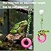 TUICARE 4 PCS Tree Frog Toy Tire Swing Habitat Miniature with 4 Suction Cup Hook Frog Tank Accessories Terrarium Decor Climbing Swing Reptile Amphibian Crustacean Climbing Toy (Pink)