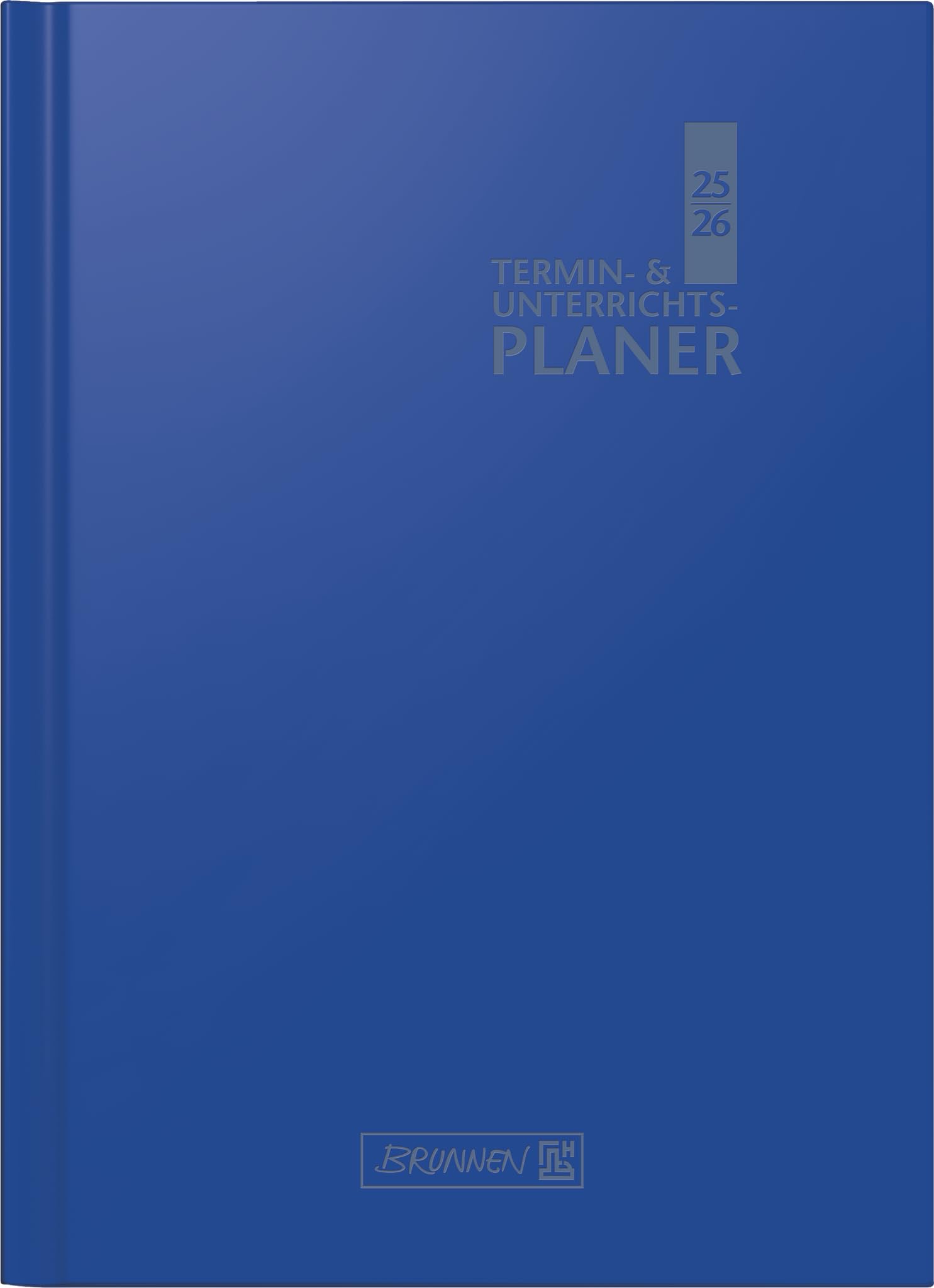 BRUNNEN Termin- & Unterrichtsplaner (2025/2026), 2 Seiten = 1 Woche, A4, 224 Seiten, Kunststoff-Einband Baladek, blau