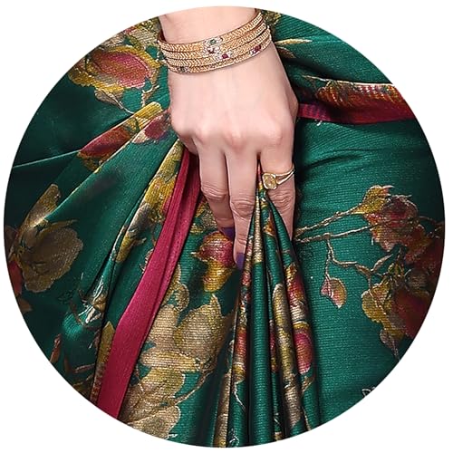 Image of MIRCHI FASHION Saree for Woman Chiffon Floral Printed | Lightweight Daily Wear Comfortable Women's Sari with Unstitched Blouse Piece (Available in 15 Designs)