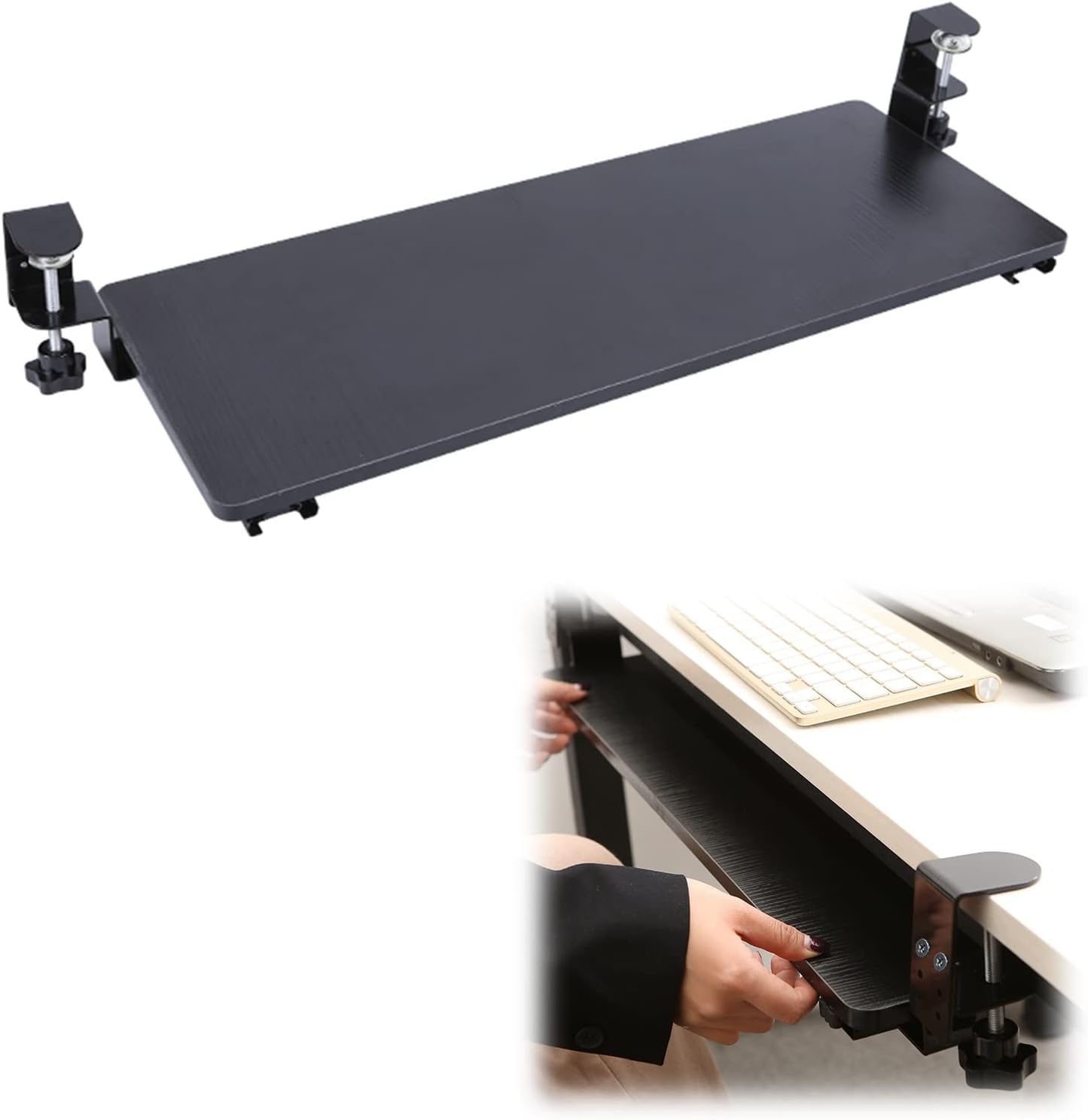 Ergonomic Keyboard Tray, UnderDesk ClampOn Keyboard