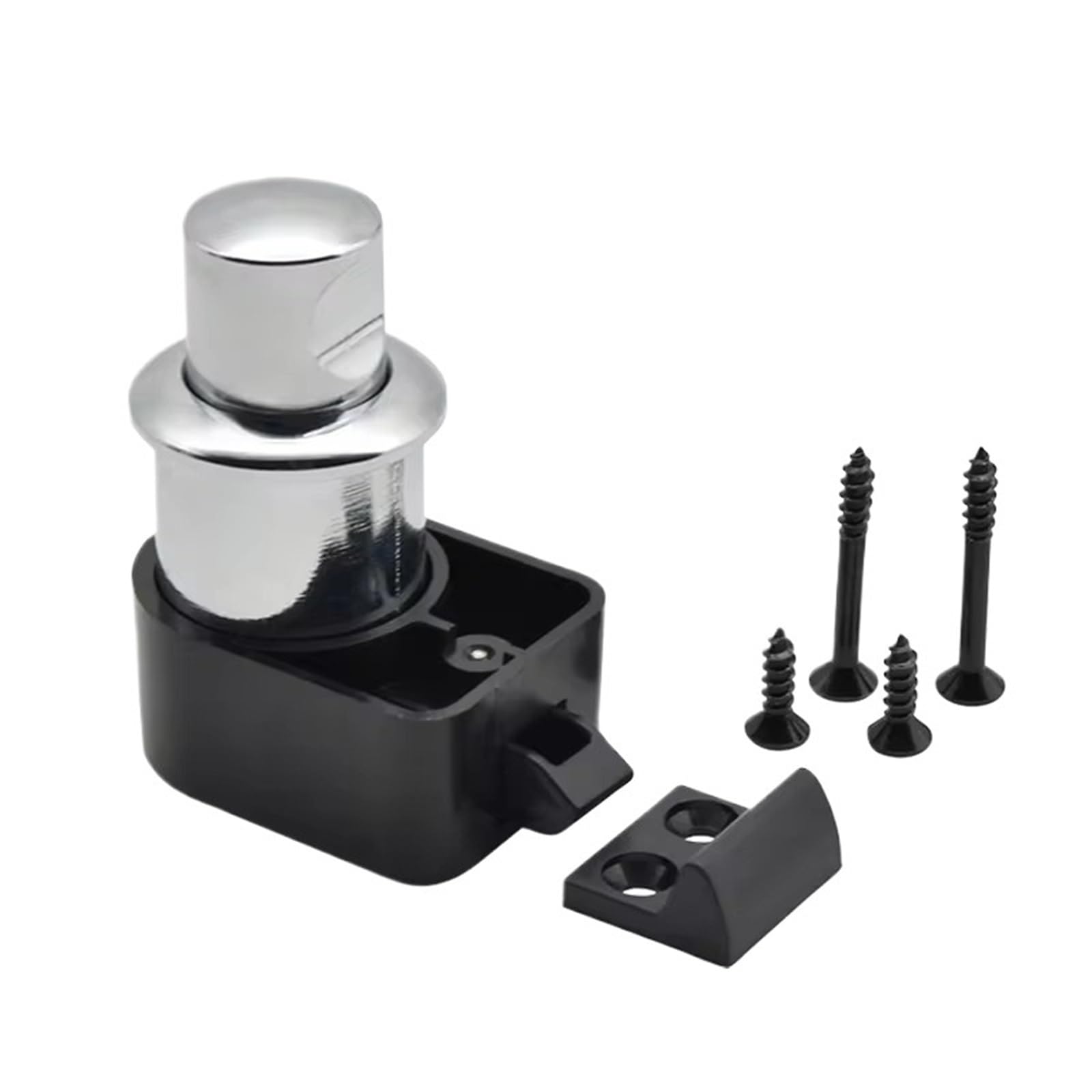 Serrure à bouton bloquant pour tiroir de meuble de bateau