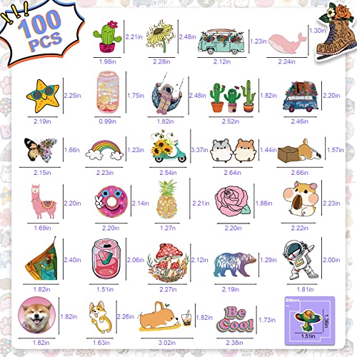 Arme 100 Pcs Stickers Pack，Cute Colorful Waterproof Stickers，Vinyl Art Stickers.stickers For Water Bottles,Skateboards And Notebooks, Laptop Stickers For Teens Girls Kids Adults #TOP1