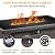 LayinSun 44" Propane Gas Fire Pit Table, 55000 BTU Rectangular Fire Pit with Glass Wind Guard for Outside Patio Deck Garden Backyard