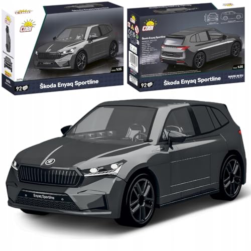 COBI Skoda Enyaq Sportline, 12.5cm x 6.5cm x 5cm, Grau