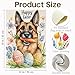 HILILIAN Happy Easter Garden Flag 12x18 Inch Double Sided Outside, Floral German Shepherd carrot Yard Outdoor Decoration(12786)
