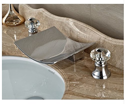 Mélangeur de salle de bain Gowe chromé mitigeur cascade baignoire 3 pièces à double commande