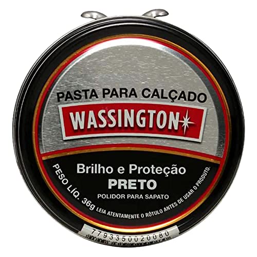 Kit Polidor de Sapato Preto Wassington 1un Pasta 1un Líquido