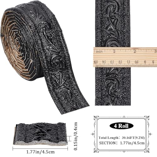 Garniture de plinthe flexible noire pour rénover un mur abîmé