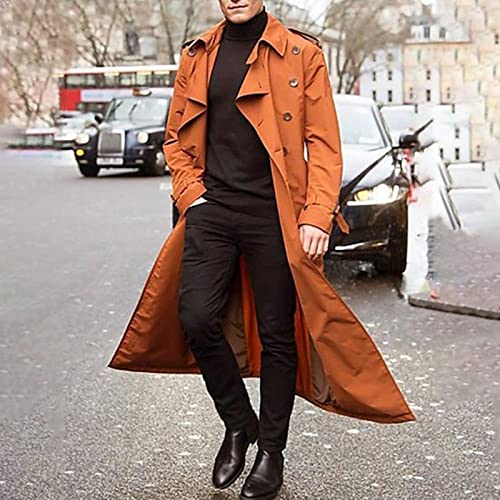 Ymosrh Mens Winter Jackets Men's Long-Slevee Luxury Full Length Trench Coat Long Wool Overcoat Coats for Men2
