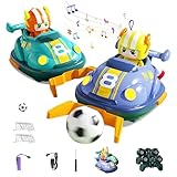 KBIBCK Autoscooter Ferngesteuert Kinder, 2 Stück RC Bumper Car, Ferngesteuerter Autoscooter für Kinder mit Led Licht und Musik, 360° Remote Control Bumper Cars, Geschenke für Kinders Jungen Mädche