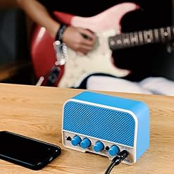 JOYO Combo Amplificateur de Guitare Bluetooth 5W Recharge Petit Mini Ampli de Guitare pour Casque d’Entraînement avec Canaux Clean & Overdrive (JA-02 II Bleu) - Les Beatles, Paul McCartney, John Lennon, RIngo Starr, George Harrison JOYO Combo Amplificateur de Guitare Bluetooth 5W Recharge Petit Mini Ampli de Guitare pour Casque d'Entraînement avec Canaux Clean & Overdrive (JA-02 II Bleu) – Image 3