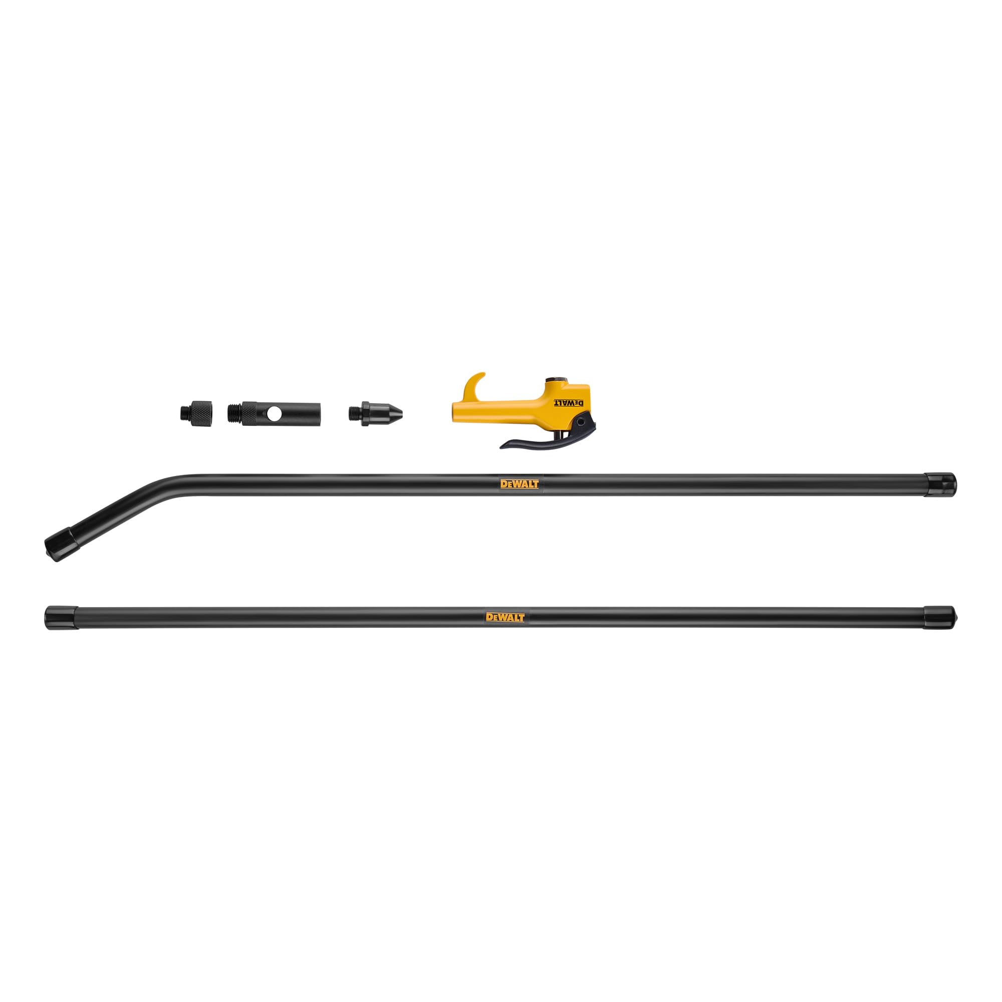 DEWALT Lever Style Blow Gun with 2' to 4' Extension, Hand Held Air Gun, 2' Extension for Precise Airflow Control, Durable and Ergonomic Design for Professional and Industrial Use