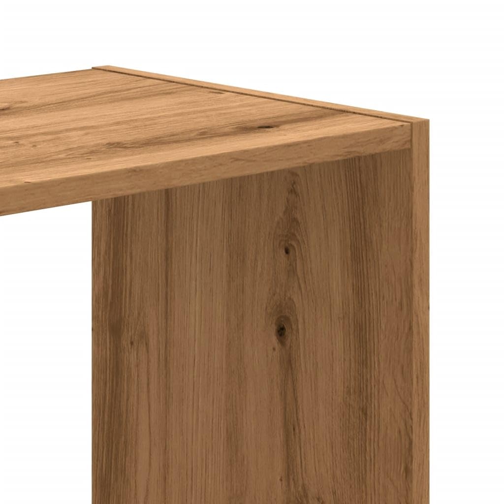 Stojak na książki rzemieślniczy dębowy 102 x 32 x 108 cm, wielowarstwowy drewniany | 9 przegródek, każda 32 x 32 x 32 cm, maksymalne obciążenie 10 kg, łatwe czyszczenie, do salonu