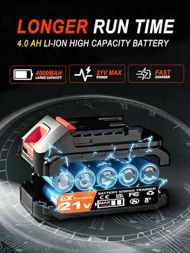 EX Portable Cordless Pressure Washer with 2 Batteries - 1200PSI, 336L/H, Adjustable Foam Cannon & 6-in-1 Nozzle for Car and Garden Cleaning - Image 3
