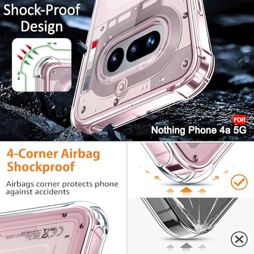 Image of TheGiftKart Crystal Clear Back Cover Case for Nothing Phone 4a 5G | 360 Degree Protection | Shock Proof Design | Transparent Back Cover Case for Nothing Phone 4a 5G (PC & TPU, Transparent Bumper)