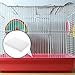 POPETPOP 100 Pieces Cage Liners for Birds, Bird Cage Liner Papers, Bird Cages Cushion Pad for Parrot, Parakeet, Conure, Cockatiel Cages Reptile Aquariums Dog Kennel