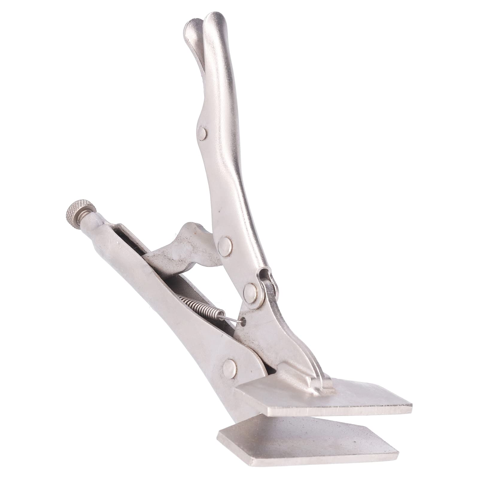 Alicates de bloqueo con boca plana, alicates de hoja ajustables para doblar metal y rotura de metal y crimpado, acero 55# (8 pulgadas)