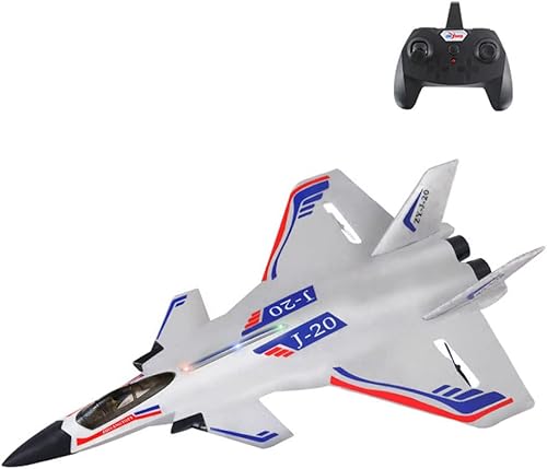 Avión RC Fighter Jet con control remoto, control de 2.4 GHz, distancia de vuelo de 116.8 pies, cuerpo ligero y flexible resistente a los impactos,