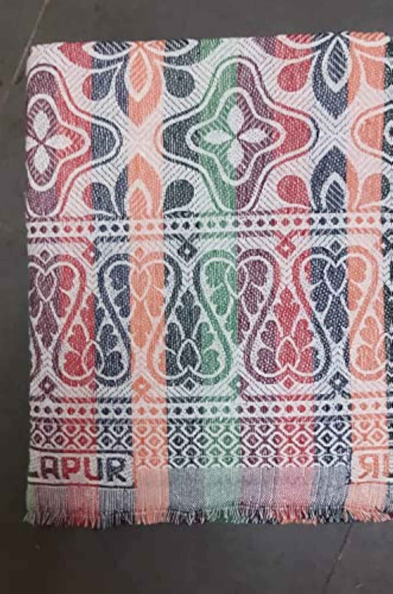 Solapur Cotton Chaddar Blanket, Red Pack of 1