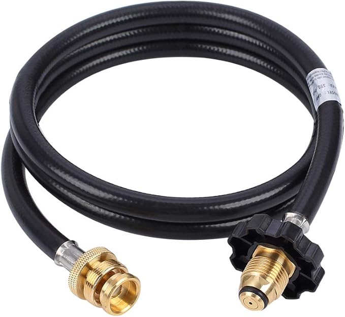 CAMPLUX 5 Ft Propane Hose Adapter 1 lb to 20 lb Converter
