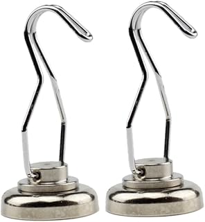 Zerodeko Clothes Hanger 2 Pcs 360 Metal Clothing Rack Magnet Hooks Magnet Hangers Coat Hanger Heavy to Rotate Bracket Clothes Rack