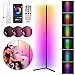Produktbild SWANEW 156CM LED Stehlampe Dimmbar mit Fernbedienung, 7W Eck Standleuchte, RGB LED Stehleuchte, APP Steuerung Smart Ecklampe Bluetooth Musik Sync Stehlampen für Schlafzimmer, Wohnzimmer, Spielzimmer