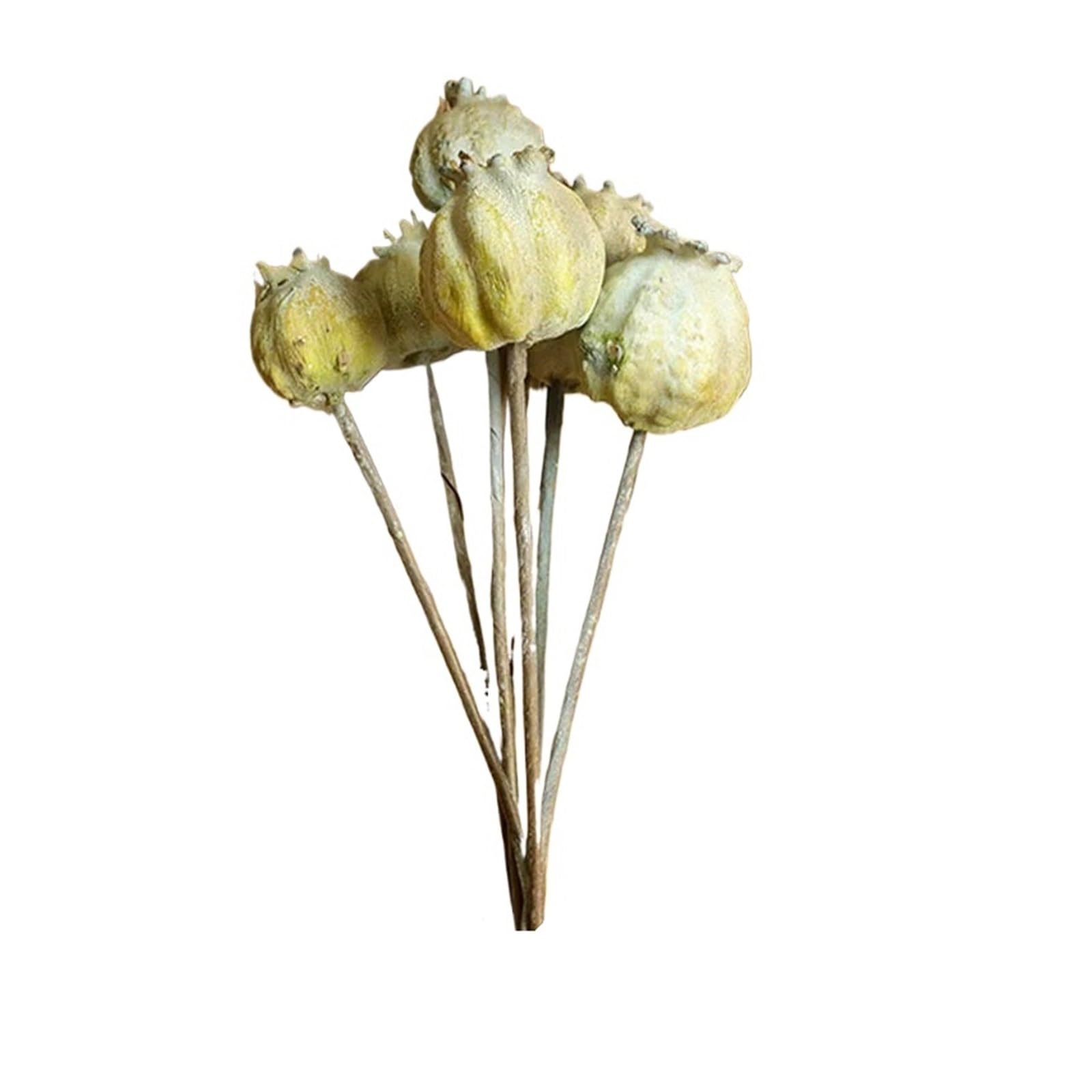 Casetlong 6pcs Artificial Flowers Bouquet For Home Decoration Wedding Party Flower Arrangement(Gary green)