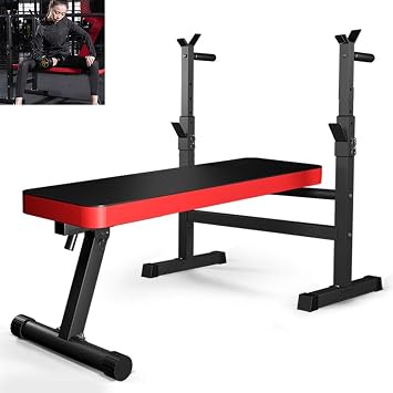 Bench Press and Weight Bench Home Barbell Rack Foldable Bench Press Equipment Weight Training Equipment Home Fitness Equipment Multi-Function Bench Press Rack Color Black, Size Weight bench+squat