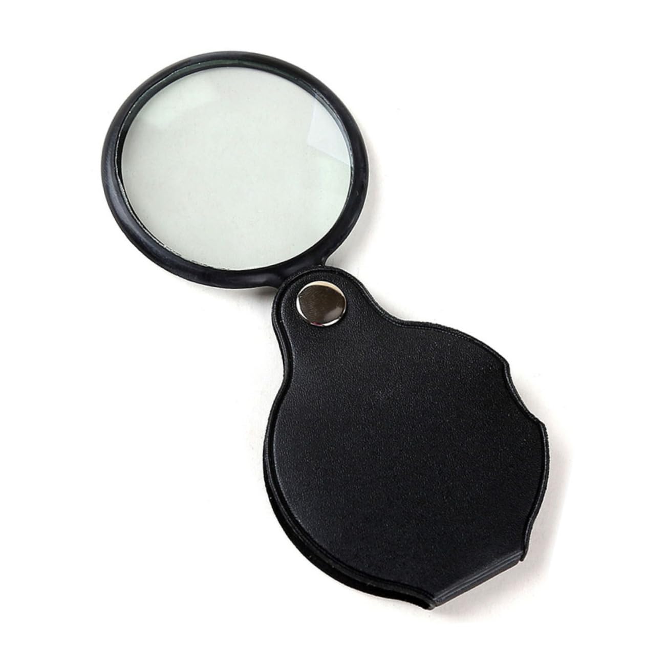 Holibanna 4pcs Folding Magnifier Pocket Loupe for Reading and Inspection Portable Magnifying Glass with Protective Case for Maps Jewelry Hobbies and Crafts