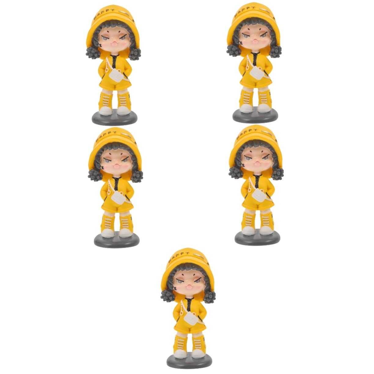 TOYANDONA 5pezzi Decorazione Per Auto Con Figurina Di Ragazza Cartone Statua Per Cruscotto Accessorio Carino Per Interni Auto e Ufficio Idea Per Feste e Compleanni