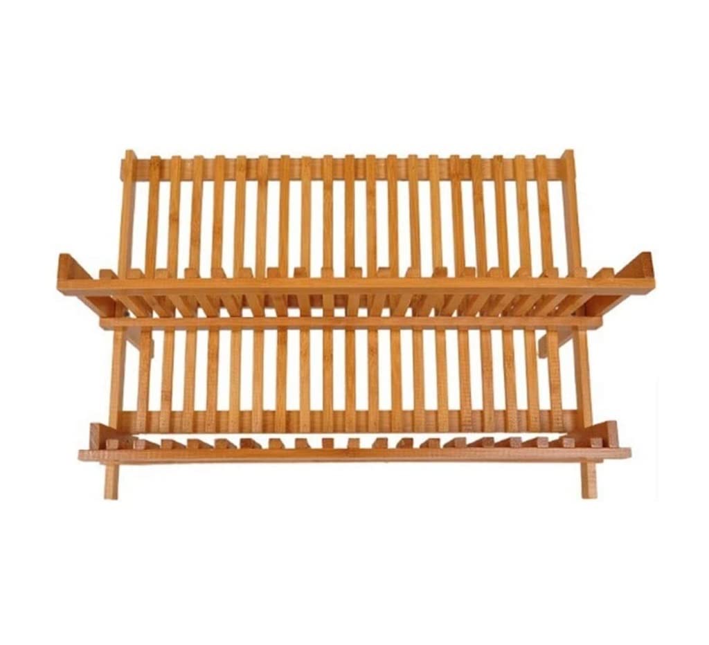 Escurre Cubiertos de Cocina Estante Plegable para Platos Estante para Platos De Bambú para Cocina Escurreplatos Armario (Size : 20 Cells)