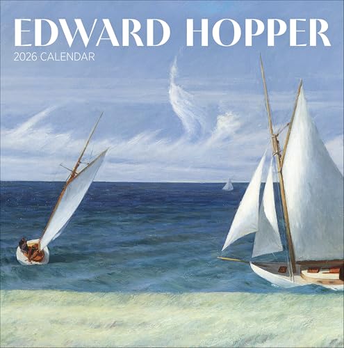 Wall Calendar 2026, Edward Hopper Art, 12 Months, Large Grid Design Featuring 12 Artworks