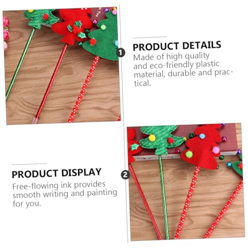 Bolígrafos Navideños de Árbol para Regalos Escolares, Pack de 5 Piezas de Plástico Infantil 3