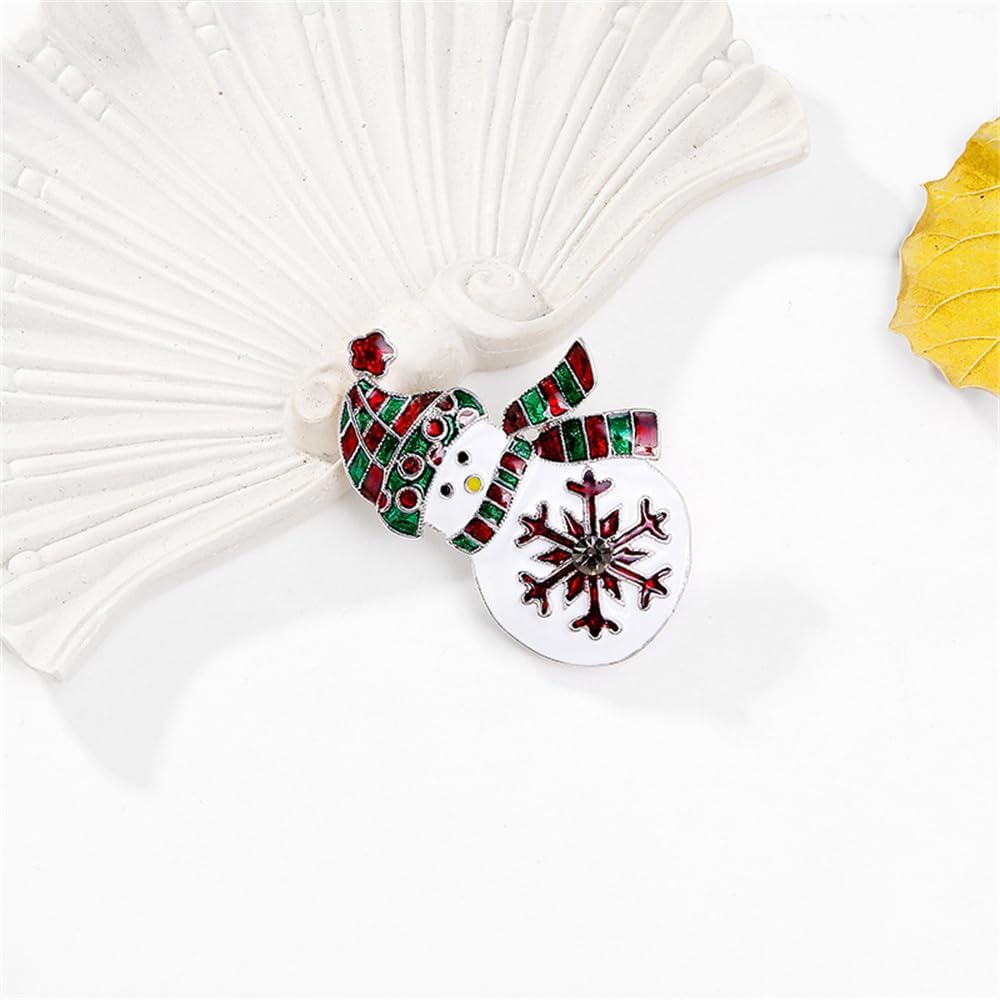 Snowman Brooch Pin for Women Snowflake Lapel Pins Christmas Enamel Corsage for Clothing Bags Hat Scarf Clip Suit Accessory Xmas Jewelry image 3