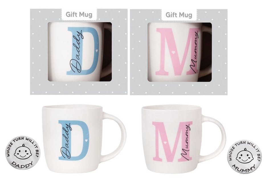 Personalized Mummy and Daddy Mug Set with Decision Coin - Image 2