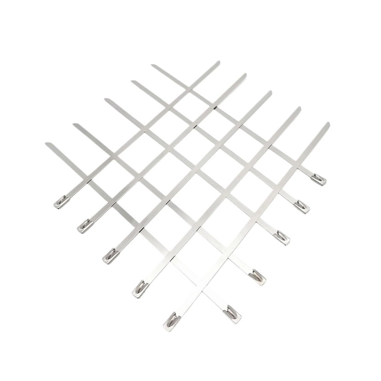 Fascette per Cavi 100 PC 201/304/316 Fascette in Acciaio Inox Fascette for Cavi 4,6 mm * 100 mm Fascette for Cavi multifunzionali Cerniere in Metallo Fascette(201SS)