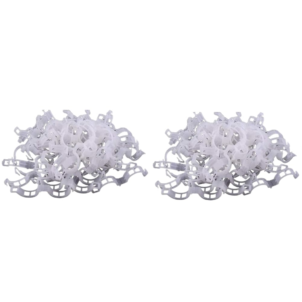 Ctrlzs White 200Pcs Plant Support Garden Clips Tomato Clips Supports/Connects Plants/Twine/Vines Trellis/Cages Plant Vine Easy To Use