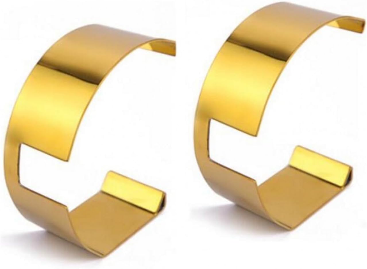 YJIUYUANQ Stainless Steel Belt Display Stand Belt Holder Belt Organizer Belt Display Case Space Saver Case for Men and Women Belt, Store Display or Home Use,Gold Color, 2-Pack
