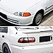 SPEC-D TUNING Jdm Chrome Crystal Corner Headlights + Red/Clear Tail Lamps for 1992-1995 Honda Civic Sedan 4Dr Left + Right Pair