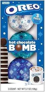 Oreo Hot Chocolate Bomb, Holiday Gift Set, 3 Count Stocking Stuffer, 3.7 oz