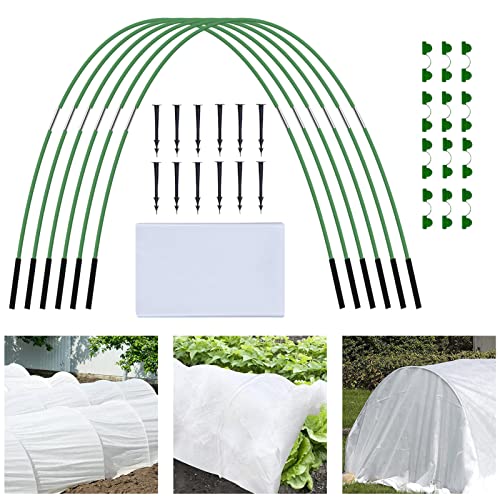 Preisvergleich Produktbild Kaxenig Gewächshausreifen, Gewächshaus Reifen Rahmen Garden Hoops Wachstumstunnel Für Hochbeete, Fiberglas-Wachstumstunnel, Gartenhausrahmen Für Hof