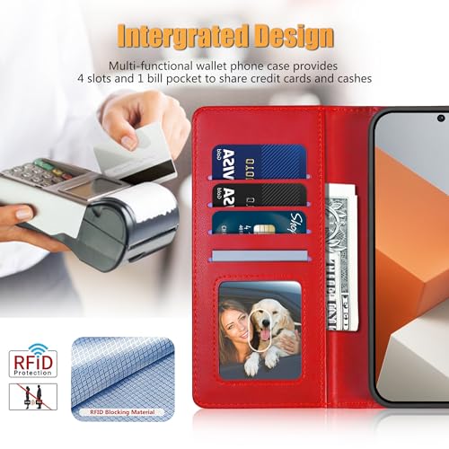 Coque Xiaomi Redmi Note 13 Pro Plus 5G Kuafcase Etui Rouge
