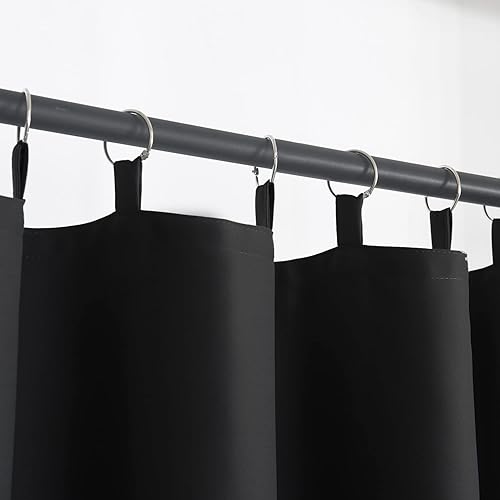 Miniatura 3 de GYROHOME Forro de cortina opaca con aislamiento térmico negro, 1 panel, forro de 50 x 50 pulgadas para cortinas de 54 pulgadas de largo, anillo