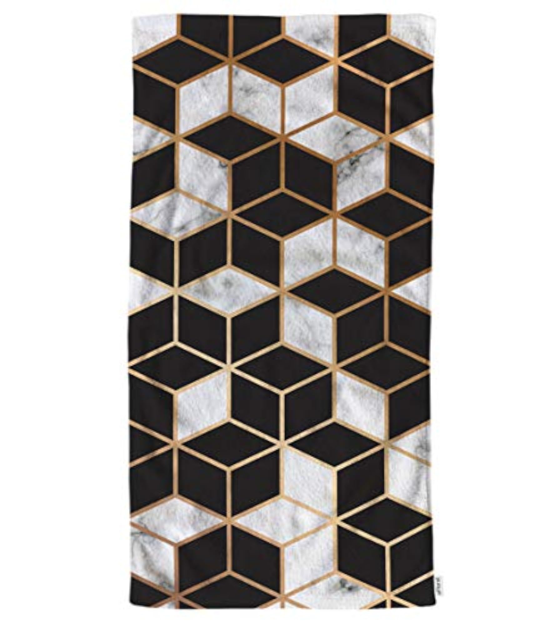 Marble Gradient Cubes Hand Towels, Cotton Washcloths
