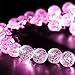 Produktbild HW Solar Lichterkette Außen Mit 30Led Kupeln, LED Lichterketten, Wasserdicht Weihnachtsbeleuchtung Für Garten, Party, Bäume,Halloween,Pink