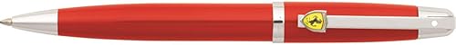 Sheaffer Ferrari Serie 500 - Bolígrafo cromado con moldura de placa, Rosso Corsa (FE2950451)