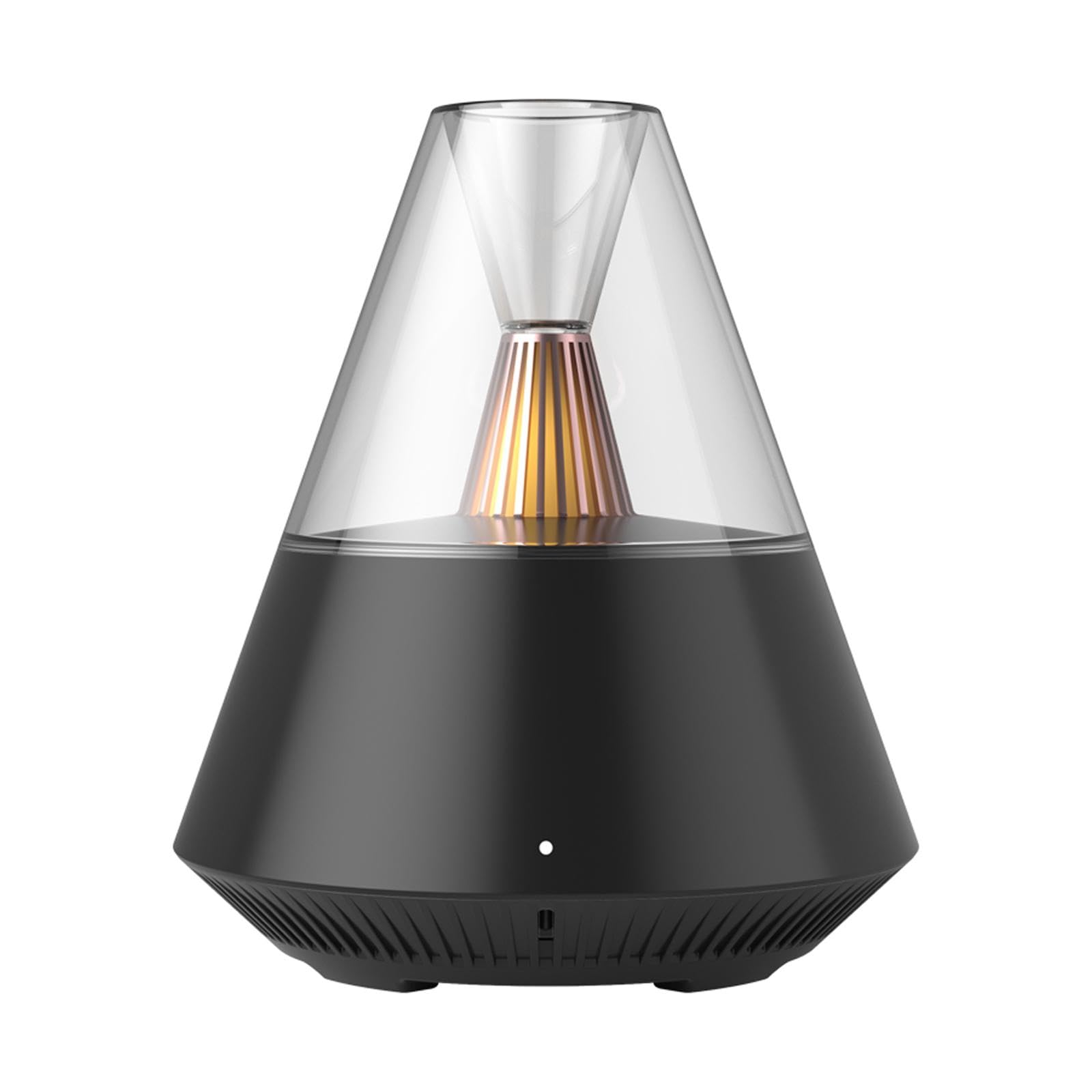 Diffuseur d'Arôme Personnel Mini Silencieux avec Veilleuse Lumière d'Ambiance Commande à Distance Arrêt Sécurisé Fabriqué, Noir